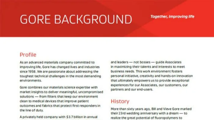 First page of Enterprise Backgrounder