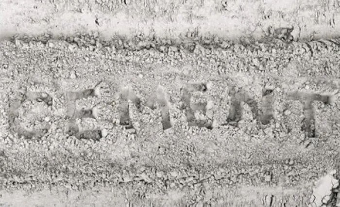 cement with the word cement molded in