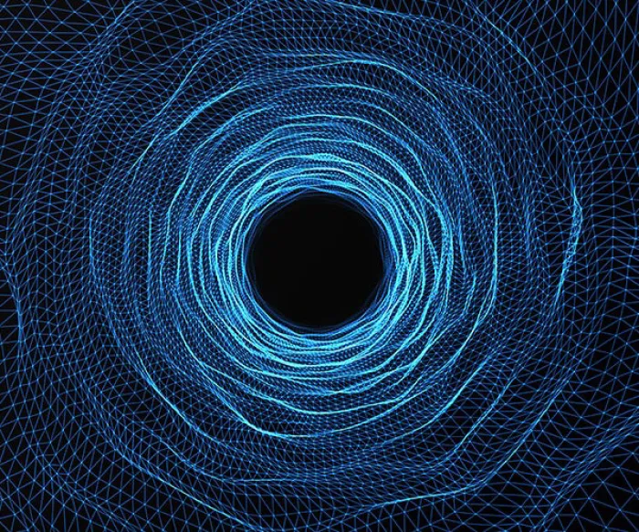 Abstract blue network tunnel