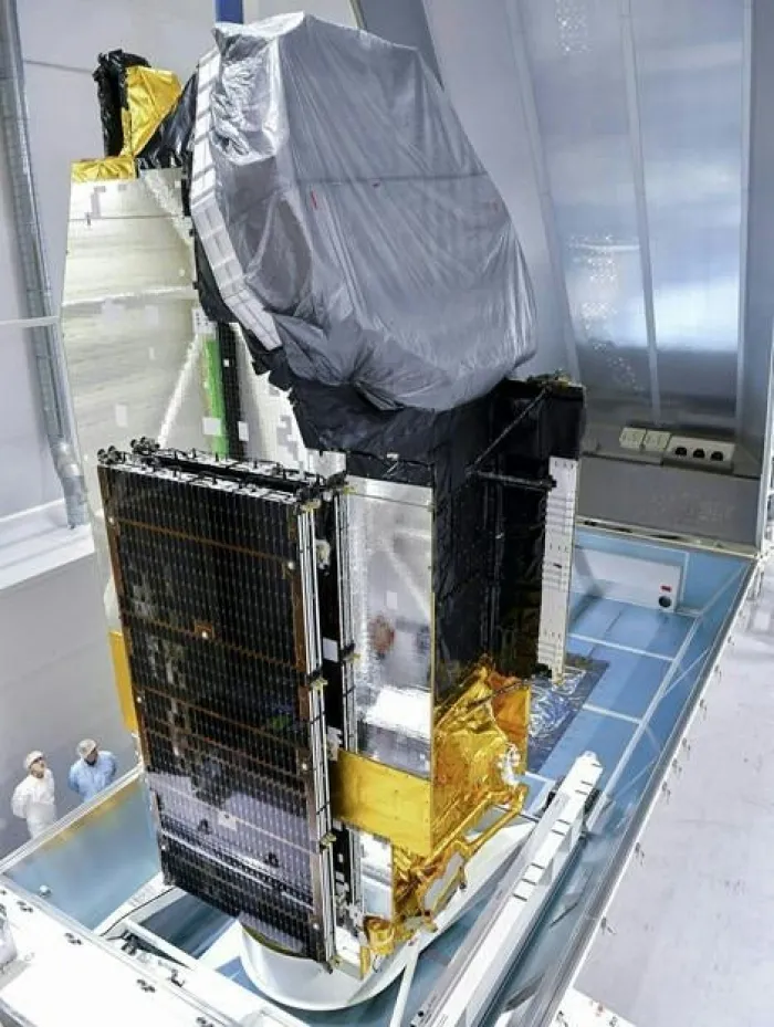 Thuraya-4 prepared for shipment to launch site