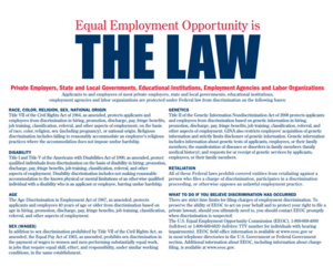 Equal Employment Opportunity is the Law poster