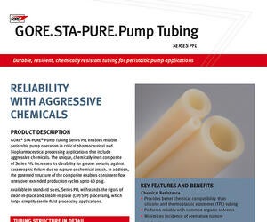 STA-PURE Pump Tubing Series PFL Data Sheet