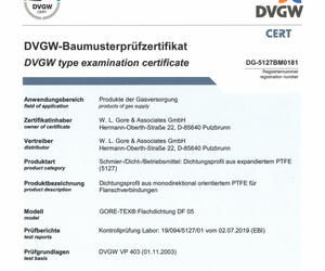 Natural Gas Service (DVGW Type Examination)