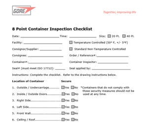 CTPAT 8 Point Container Inspection Checklist