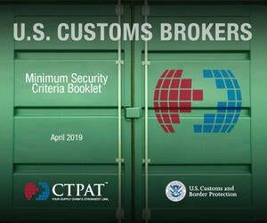 Cover of the Customs Brokers Minimum Security Criteria Booklet