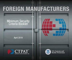 Cover of the Foreign Manufacturers Minimum Security Criteria Booklet
