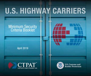 Cover of the Highway Carriers Minimum Security Criteria Booklet