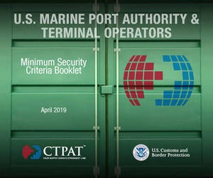 Cover of the Marine Port Authority and Terminal Operators Minimum Security Criteria Booklet