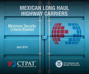 Cover of the Mexican Long Haul Highway Carriers Minimum Security Criteria Booklet