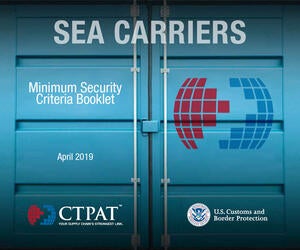 Cover of the Sea Carriers Minimum Security Criteria Booklet