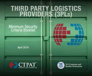 Cover of the Third Party Logistics Providers Minimum Security Criteria Booklet