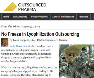 Snapshot of article "No Freeze in Lyophilization Outsourcing"