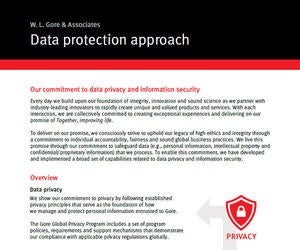 First page of our data protection approach document