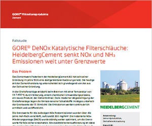 GORE® DeNOx Catalytic Filter Bags: HeidelbergCement Reduces NOx and NH₃ Emissions Far Below Limit Values