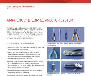GORE<sup>®</sup> Aerospace Ethernet Cables - Amphenol<sup>®</sup> µ-Com Connector System Termination Instructions
