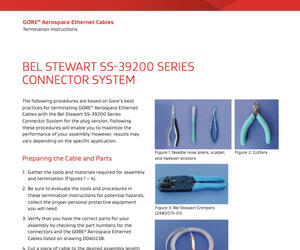 GORE® Aerospace Ethernet Cables - Termination Instructions - Bel Stewart SS-39200 Document Thumbnail