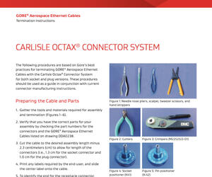 Cables - Ethernet Cables Termination Instructions - Carlisle Octax Document Thumbnail