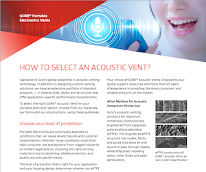 How to Select an Acoustic Vent screenshot