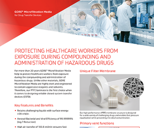 Datasheet: Protecting Healthcare Workers from Exposure During Compounding and Administration of Hazardous Drugs