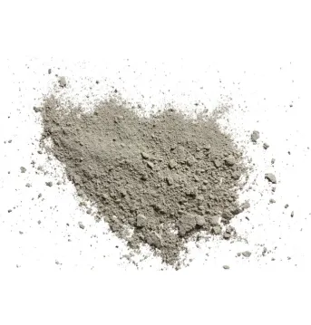 Cement powder on a white background