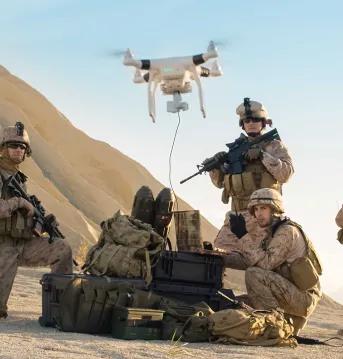 Military tethered drone cable