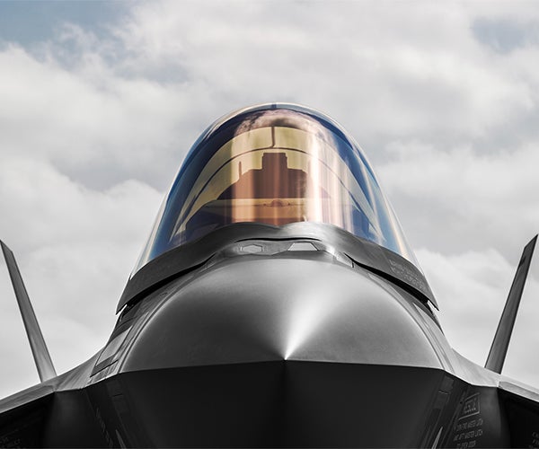 Front view of F-35