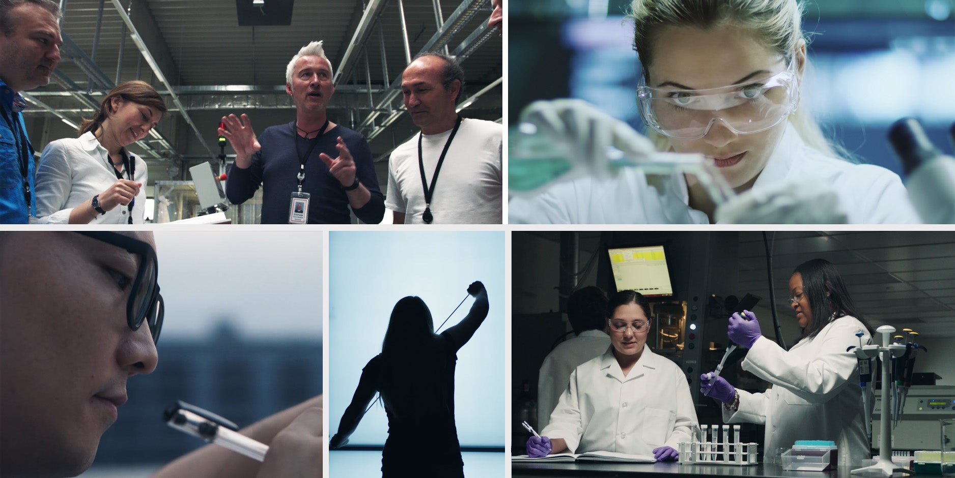 Collage of images shown in the Together, improving life video
