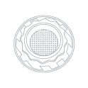 Graphic showing a metal mesh.