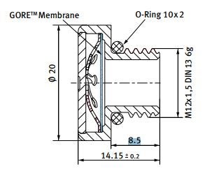 GORE PolyVent Stainless Steel - dimensions