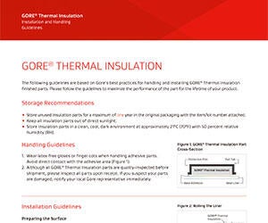 Installation and Handling Guide: GORE® Thermal Insulation